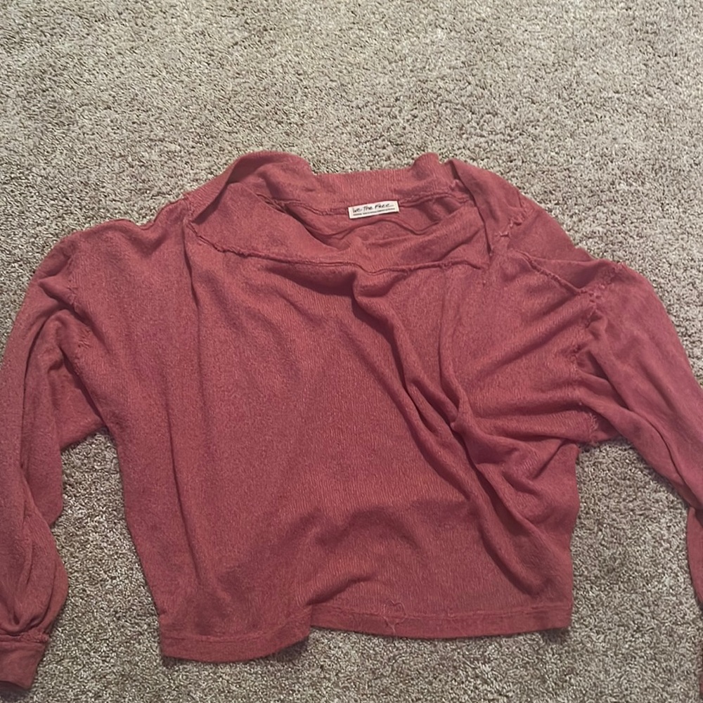 FREE PEOPLE RED SWEATER